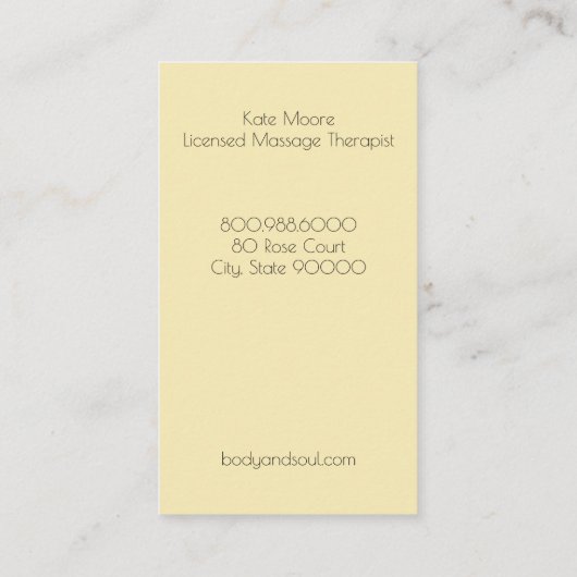 Henna Mehndi Hands Visitenkarte (Rückseite)