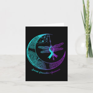 Henna Moon Dragonfly Suizidprävention Bewusstsein Karte