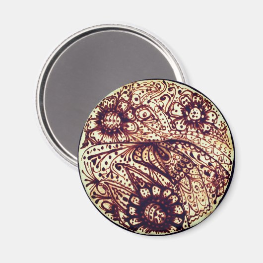 Henna-Muster Magnet (Vorderseite/Rückseite)