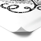 Henna Paisley Mehndi Doodles 2 Poster (Ecke)