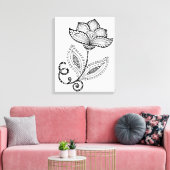 Henna Paisley Mehndi Doodles 6 Leinwanddruck (Insitu (Wohnzimmer))