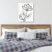 Henna Paisley Mehndi Doodles 6 Leinwanddruck (Insitu (Schlafzimmer))