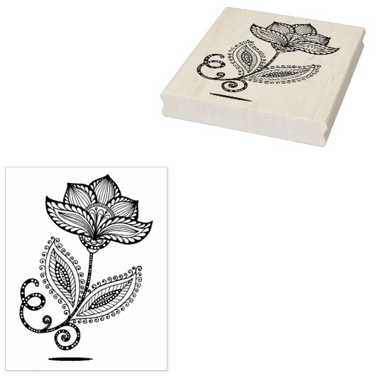 Henna Paisley Mehndi Doodles Gummistempel (Stempel)