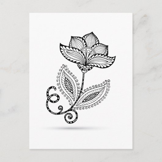 Henna Paisley Mehndi Doodles Postkarte (Vorderseite)