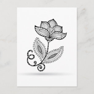 Henna Paisley Mehndi Doodles Postkarte