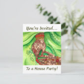 Henna-Party Einladungen (Stehend Vorderseite)