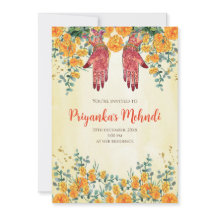 Henna Party Einladungen & Mehndi Party lädt ein