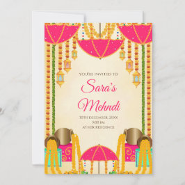 Henna Party lädt und Mehndi Party Einladungen ein