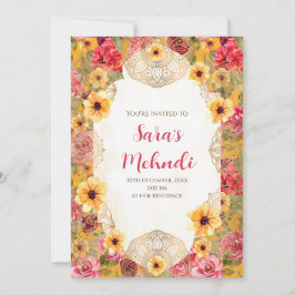Henna Party lädt und Mehndi Party Einladungen ein