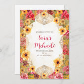 Henna Party lädt und Mehndi Party Einladungen ein (Vorne/Hinten)