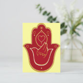 Henna Peace und Liebe Hamsa Postkarte (Stehend Vorderseite)