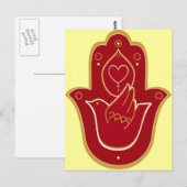 Henna Peace und Liebe Hamsa Postkarte (Vorne/Hinten)