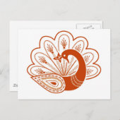 Henna peacock postkarte (Vorne/Hinten)