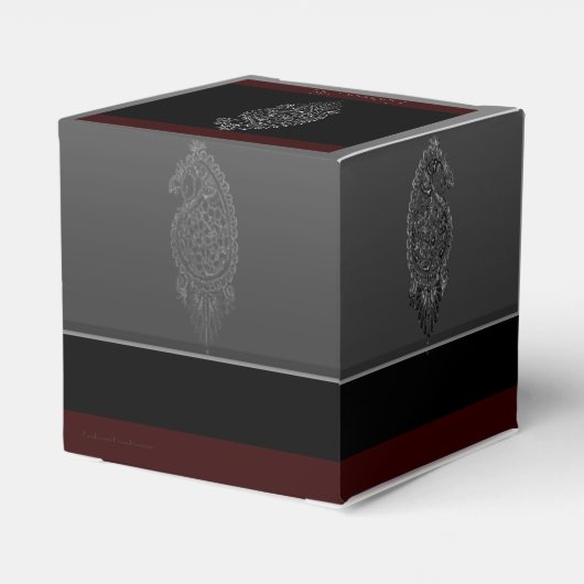 Henna Peacock (Silber) Geschenkschachtel (Rückseite)