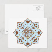 Henna Persian Rug Mandala Postkarte (Vorne/Hinten)