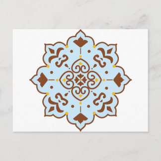 Henna Persian Rug Mandala Postkarte