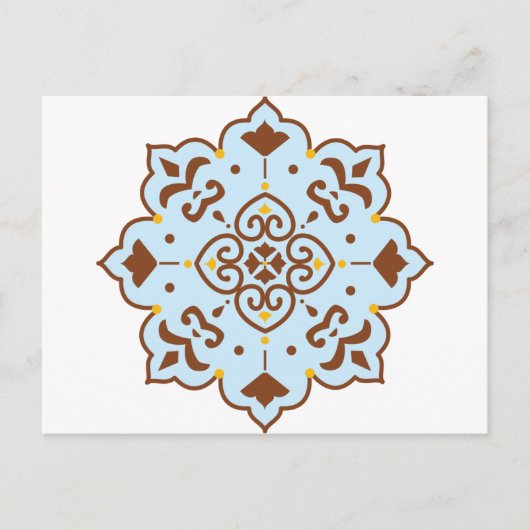 Henna Persian Rug Mandala Postkarte (Vorderseite)