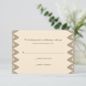 Henna Reply Card Einladung (Stehend Vorderseite)