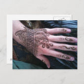 Henna Scales Hand Postcard Postkarte (Vorne/Hinten)