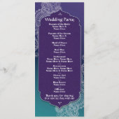 Henna Style Jewel Arabian Nights Hochzeitsprogramm Programm (Rückseite)