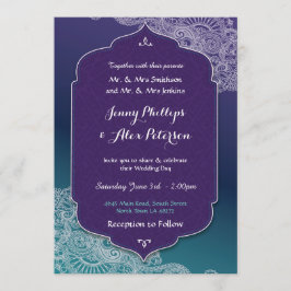 Henna Style Jewel Wedding Party Arabian Invitation Einladung