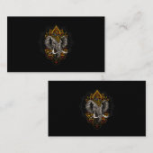 Henna Stylistic Elephant Lover Wildlife Ele Visitenkarte (Vorne/Hinten)