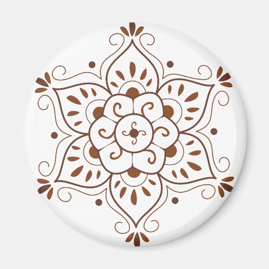 Henna Tattoo Mandala Magnet (Vorne)