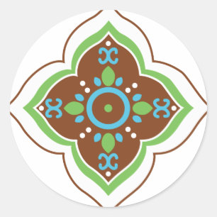 Henna Tattoo Mandala Runder Aufkleber