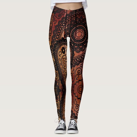 Henna Tattoo - Power Yoga Leggings (Vorderseite)