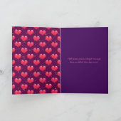 Henna Tattoo Style Hands Valentinstag Karte (Innenseite)