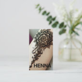 Henna Tattoos Business Card Visitenkarte (Stehend Vorderseite)