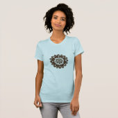 Hennastrauch-Art-Blumemandala-T - Shirt (Vorne ganz)