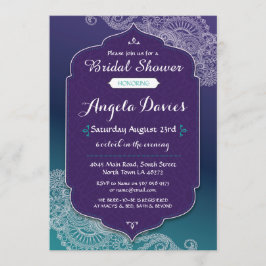 Hennastrauch-Art-Juwel-Brautparty laden Araber ein Einladung