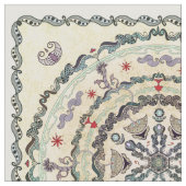 Hennastrauch-Art-Mandala-Gewebe Stoff (Nahaufnahme)