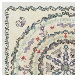 Hennastrauch-Art-Mandala-Gewebe Stoff