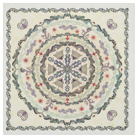 Hennastrauch-Art-Mandala-Gewebe Stoff (Muster)