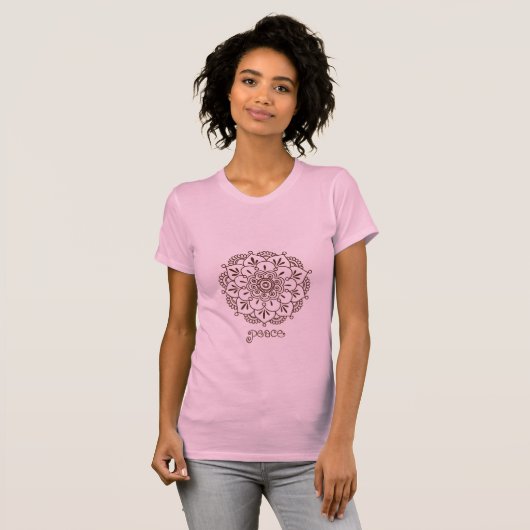 Hennastrauch-Blumemandala-T - Shirt (Vorne ganz)
