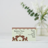 Hennastrauch-Elefant-Visitenkarten Visitenkarte (Stehend Vorderseite)