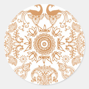 Hennastrauch-Felsen-Aufkleber Runder Aufkleber