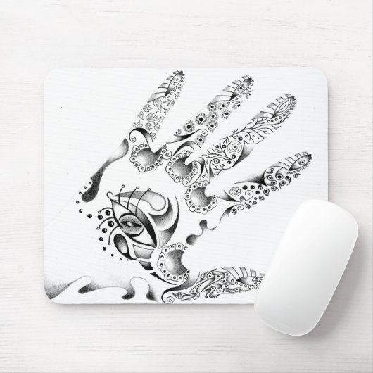 Hennastrauch-Hand Mousepad (Mit Mouse)