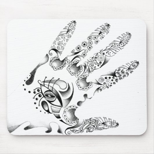 Hennastrauch-Hand Mousepad (Vorne)