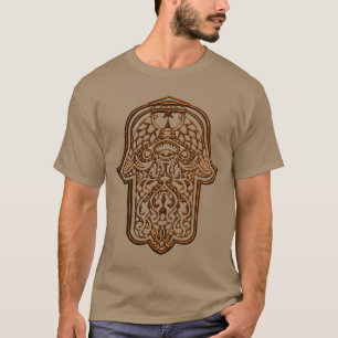 Hennastrauch-Hand von Hamsa (orange) T-Shirt