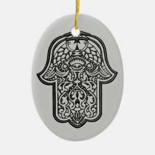 Hennastrauch-Hand von Hamsa (ursprünglich) Keramikornament