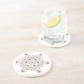 Hennastrauch-Mandala Coster Getränkeuntersetzer (Seite)