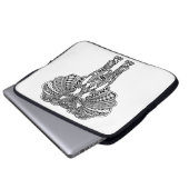 Hennastrauch Mehndi verzierte indischen Elefanten Laptopschutzhülle (Vorne Knopf)