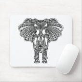 Hennastrauch Mehndi verzierte indischen Elefanten Mousepad (Mit Mouse)