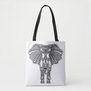 Hennastrauch Mehndi verzierte indischen Elefanten Tasche