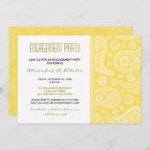 Hennastrauch-Paisley-Verlobungs-Party Einladung (Vorne/Hinten)