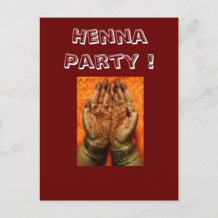 Hennastrauch-Party Einladungen