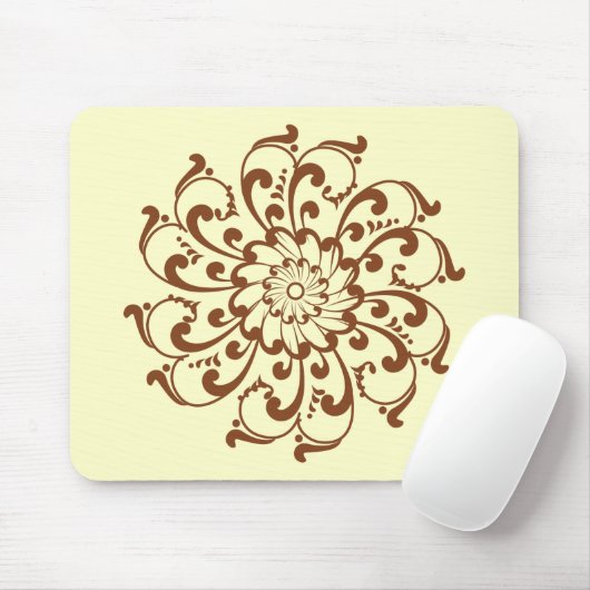 Hennastrauch-Strudel-Mandala Mousepad (Mit Mouse)